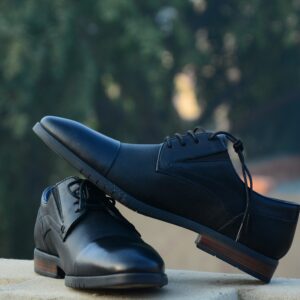 Black Leather Derby
