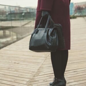 Black Oversized Leather Tote