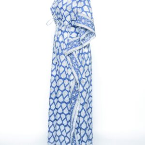 Blue Geometric Maxi Dress