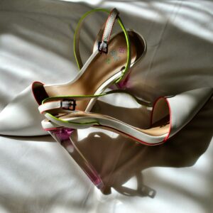 Metallic Strappy Heel