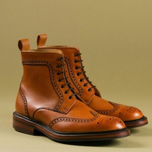 Tan Leather Brogue Boot