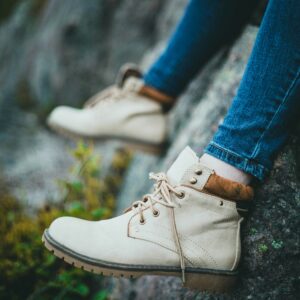 White Canvas Ankle Boot